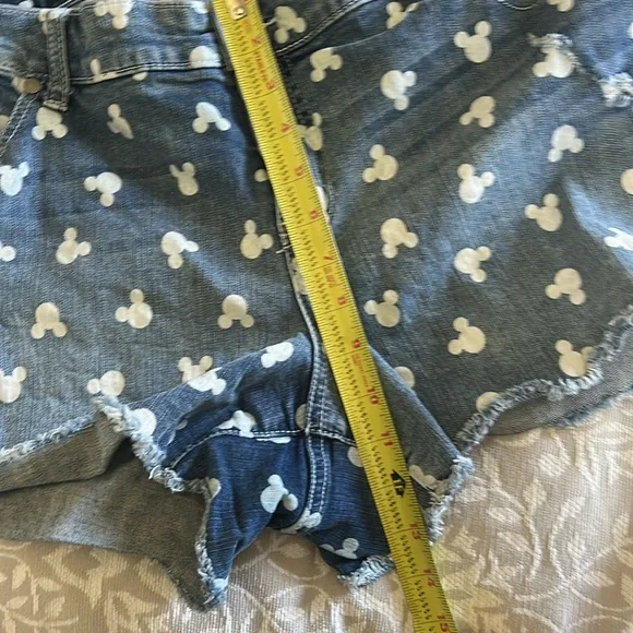 Disney Denim Shorts with White Mickey Mouse Pattern - Picture 8 of 8